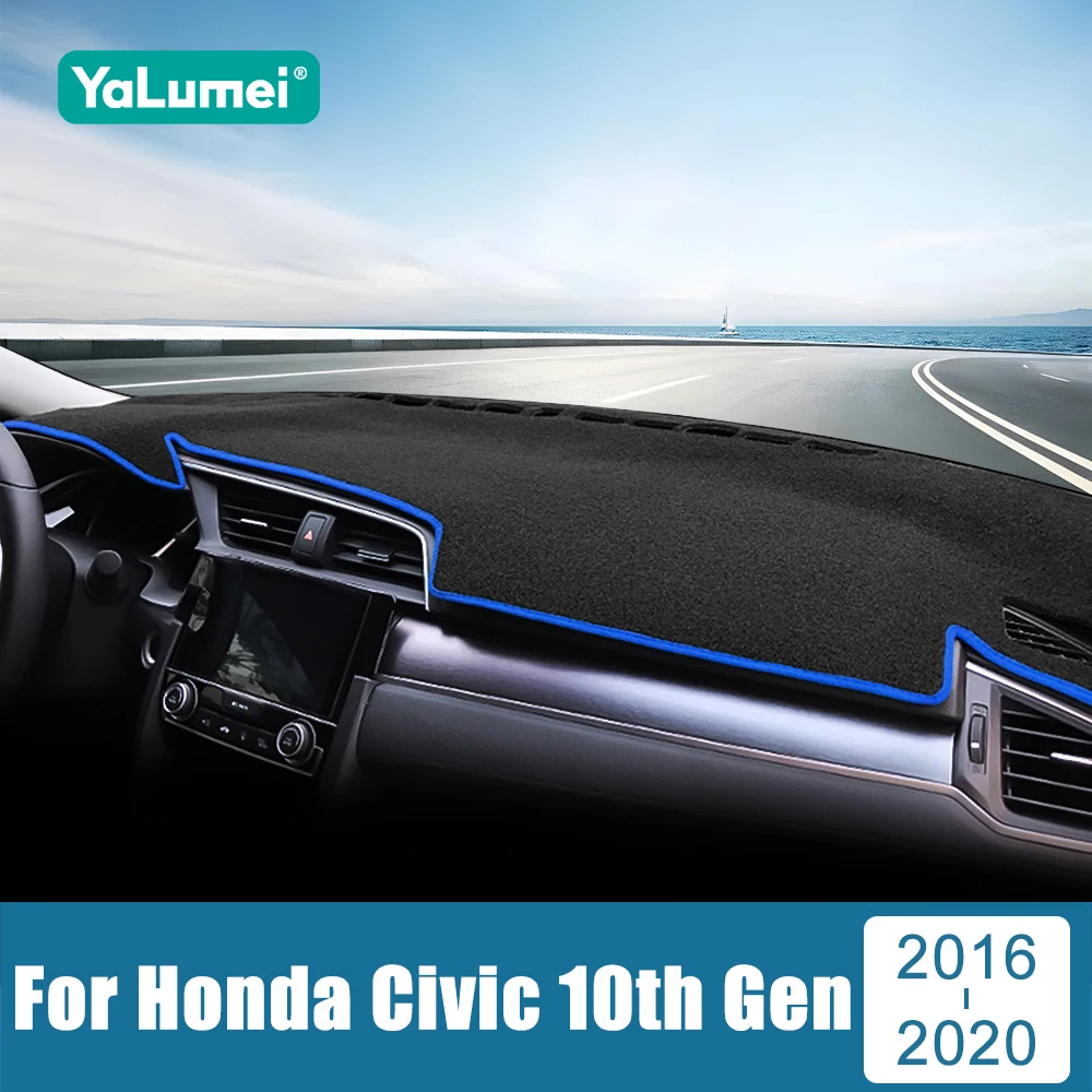 

For Honda Civic X 10th 2016 2017 2018 2019 2020 Civic 10 Car Dashboard Sun Shade Cover Instrument Panel Non-slip Pad Accessories