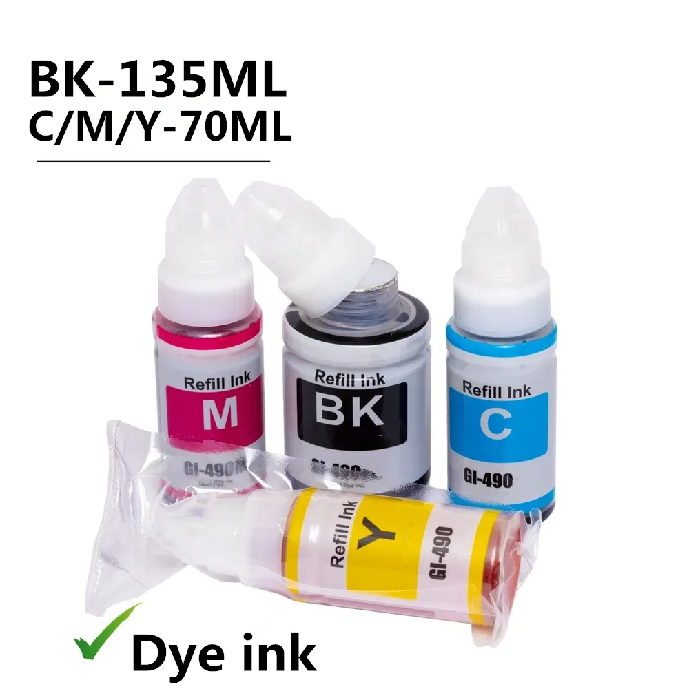 GI-490 GI490 GI 490 قسط متوافق اللون المياه القائمة على زجاجة عبوة الحبر لطابعة كانون Pixma G3411 G2410 G2411