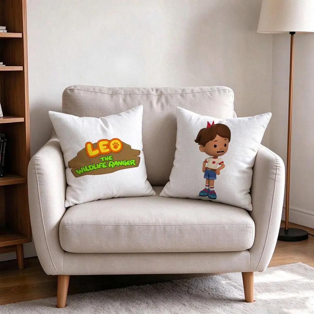 Anime L-Leo the Wildlife Ranger Cushion Cover Pillowcase Double sided Printed Sofa Cushion Bedroom Headboard