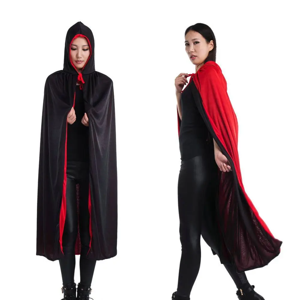 

Cloak Scary Costumes Witch Clothes Single Layer Double Layer Adult Hooded Cape Wizard Robe Performance Costumes Halloween Cloak