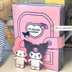 DIY Sanrio Book Kuromi Cinnamoroll Toy Book Homemade Complete No-Cut Quiet Book Handiwork Montessori Educational Toddler Game