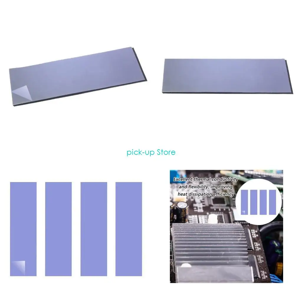 

Q5WA Простая установка Силиконовая термоподушка для твердотельных накопителей M.2 2280 Кулеры NVMe Бесшумная работа Управление