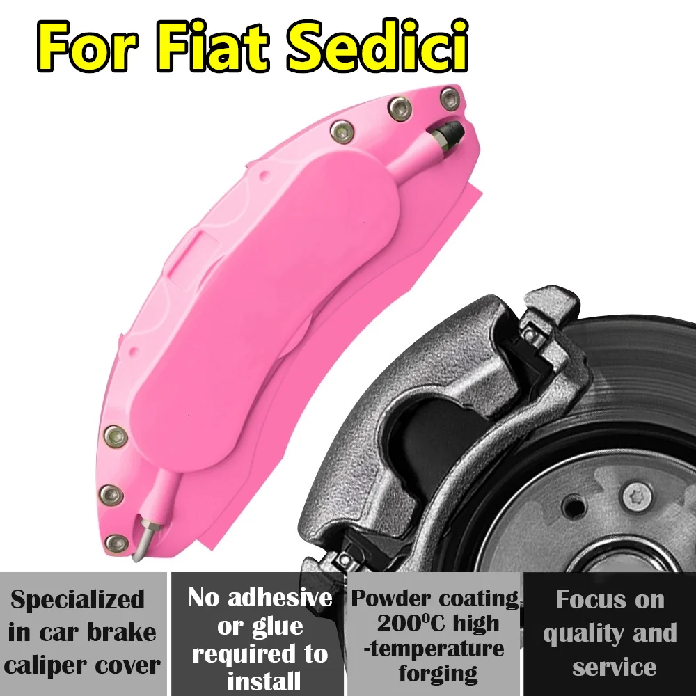 For Fiat Sedici Car Brake Caliper Cover Aluminum Alloy Metal Kit