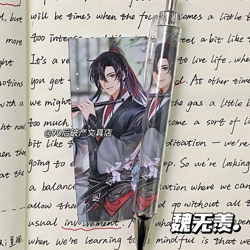 Anime Game Grandmaster of Demonic Cultivation LanWangJi WeiWuXian Cosplay Student Cute Black 0.5mm Fast Dry Silky Smooth Gel Pen