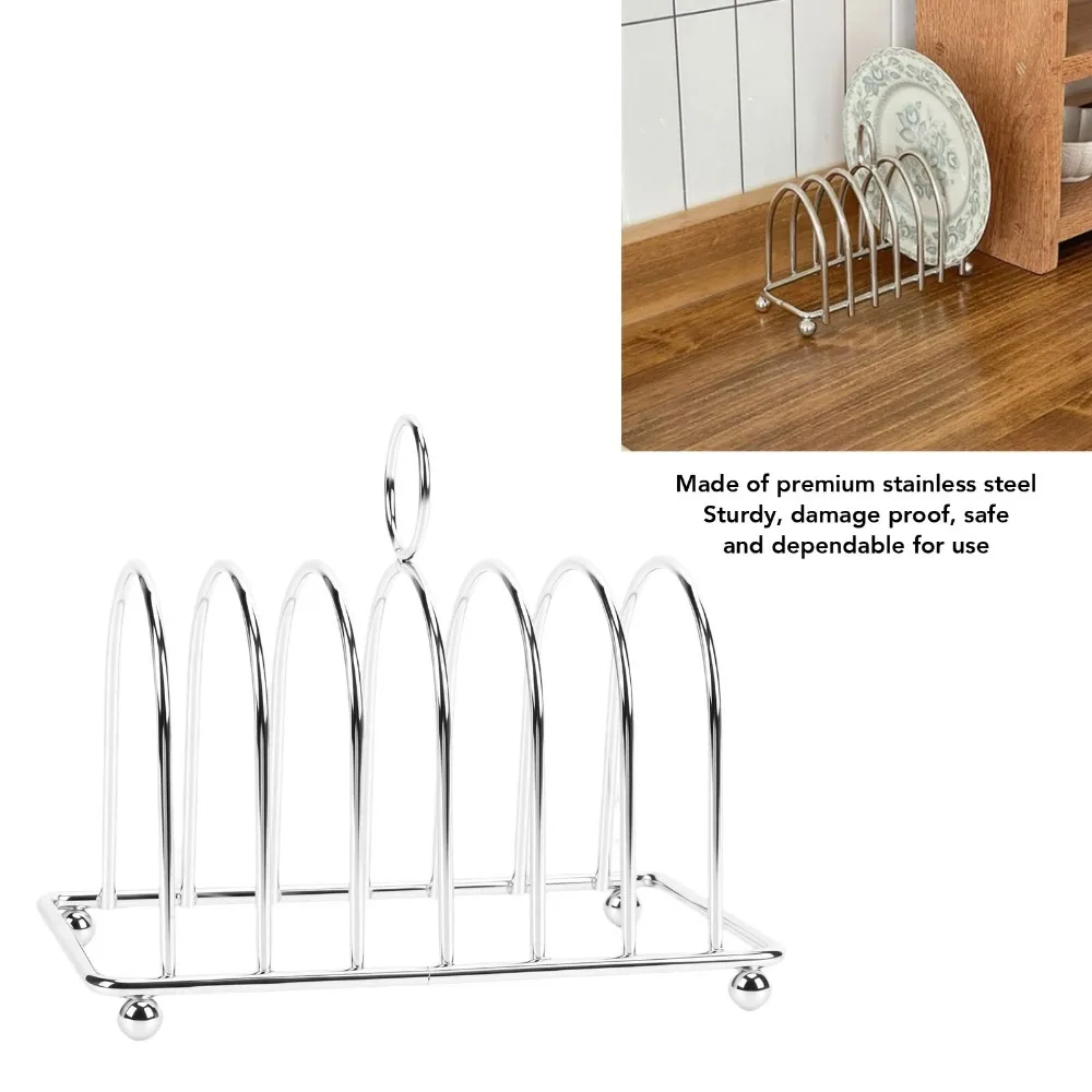 Rustless Steel Toast Rack Wire Frame Structure Stable Base Bread Loaf Rack Practical Smooth Polished Toast Holder