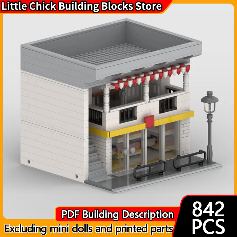 

City Street View Model MOC Building Bricks Building Block Toys Shop Modular Technology Children Holiday Gifts Assemble Toys Suit