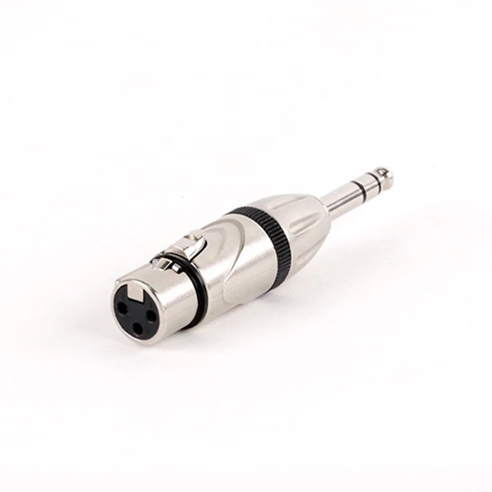 1pc 니켈 접촉 3 핀 XLR 남성/여성 6.35mm 스테레오 남성 플러그 1/4 인치 TRS 어댑터 변환기 커넥터 마이크 믹서