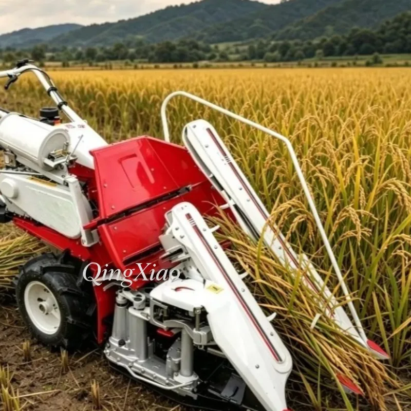 Compact Harvesting Machine Widely Used For Rice Wheat Paddy Bean Barley Good Field Adaptability Practical Agricultural Equipment