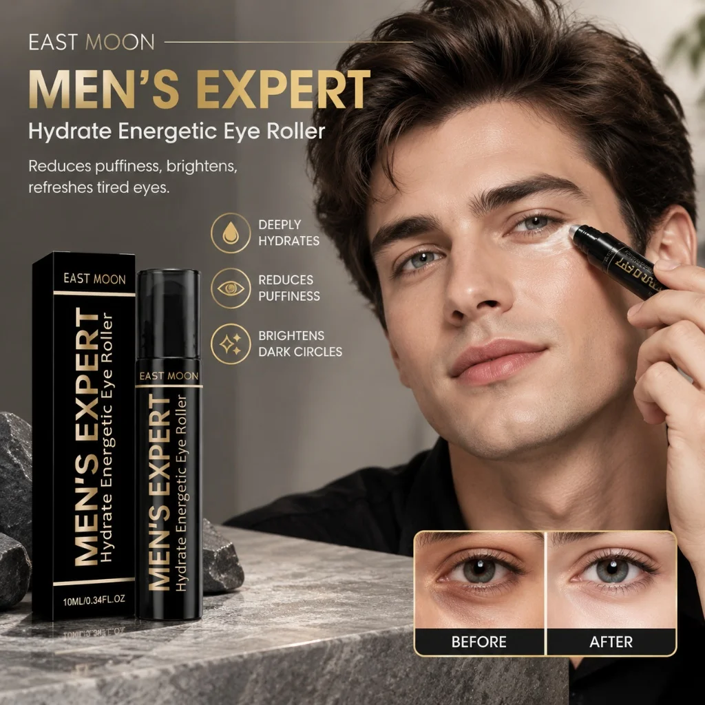 Men Eye Roller Hydrating Refreshing Eye Care Refresh Tired Eyes Reduce Puffiness Restore Vitality Men Daily Eye Skincare