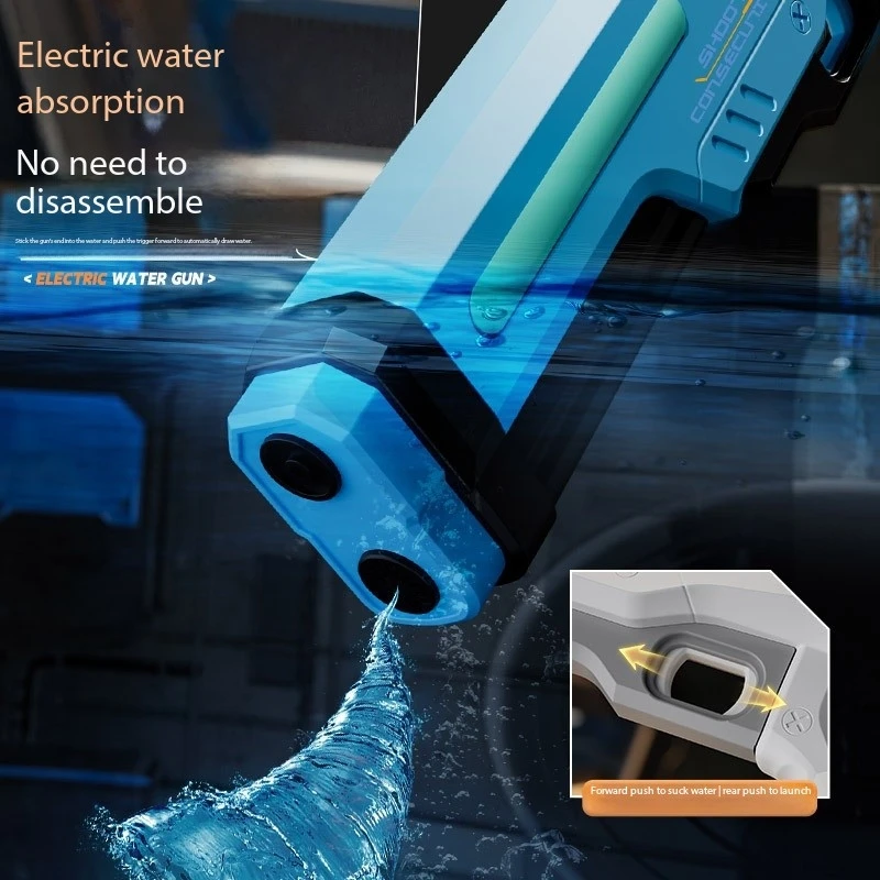 43 cm volwassen volautomatisch wateropslagpistool speelgoed, zomerstrand buiten vechten jongen cadeau, fantasiespeelgoed voor kinderen