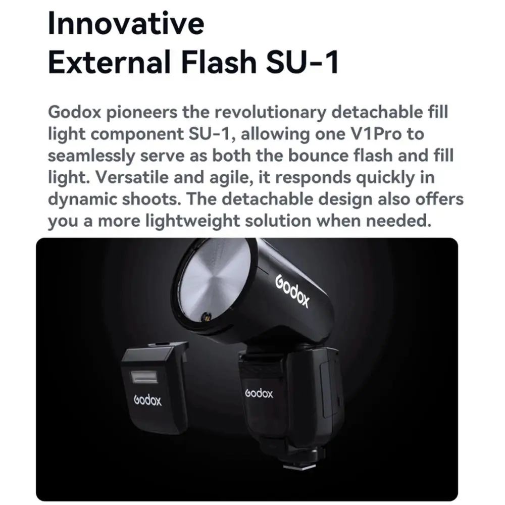 Godox SU-1 Innovative External Flash for V1Pro Detachable Design Flash and Fill Light