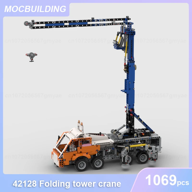 42128 Folding Tower Crane Model MOC Building Blocks DIY Assemble Bricks Educational Creative Collect Display Toys Gifts 1069PCS