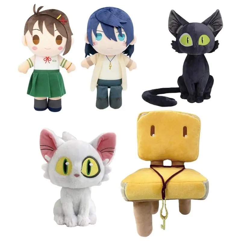 Suzume No Tojimari Plush Toys Cute Anime Cat Soft Stuffed Cartoon Dolls Peluche Toy For Kid Birthday Gift Home Room Decor Cat