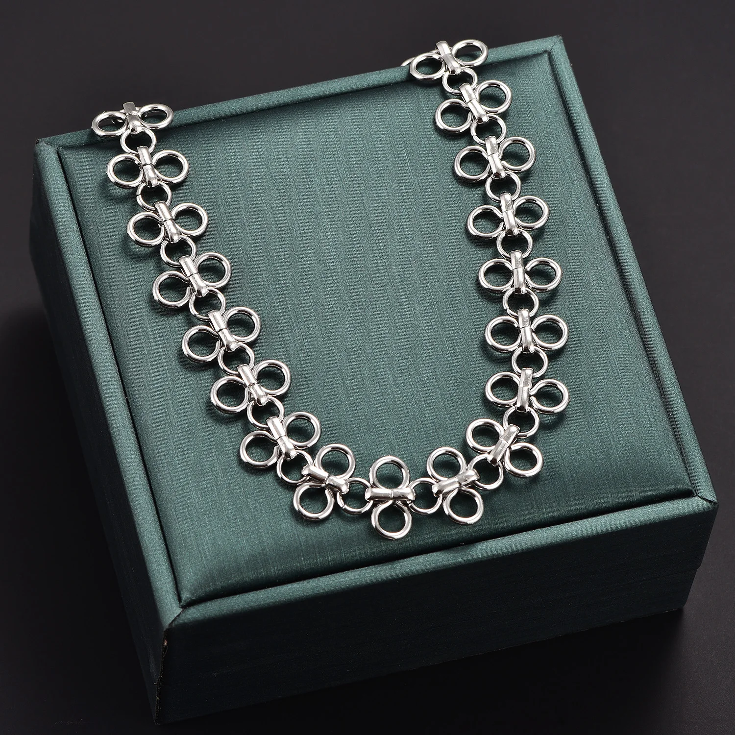 14mm Punk-Rock Edelstahl-Halskette mit Chinesischem Knoten, Hiphop Heavy Choker, Metall-Halsschmuck, Geschenk – Detail 3