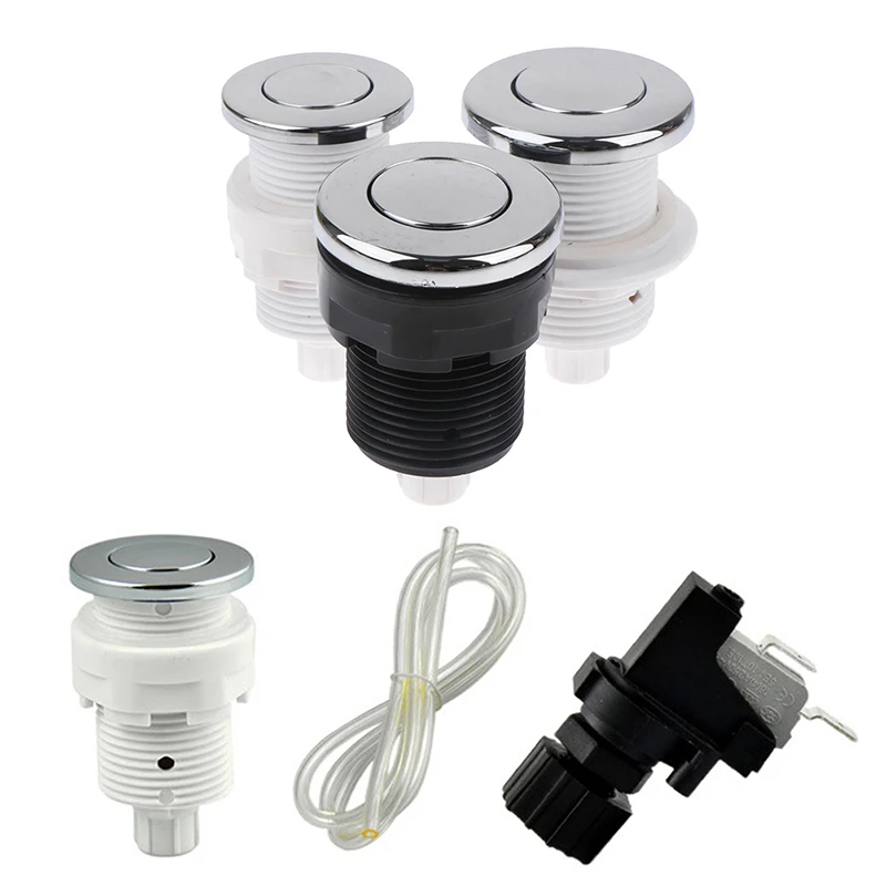 28/32/34mm Pneumatic Switch On Off Push Button For Bathtub Spa Waste Garbage Disposal Whirlpool