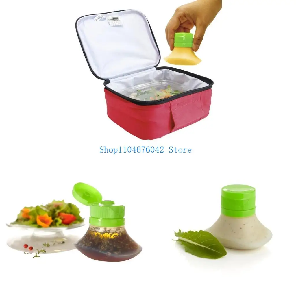 

5asd Squeeze Salad Dressing Bottles Portable Small Sauce Seasonings Box Small Salad Dressing Container with Lid Easy to Use