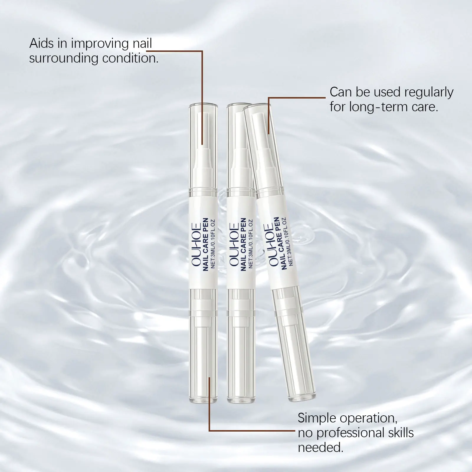 Siero per la crescita delle unghie Liquido Anti Paronichia Rinforzante Umidità Nutriente Prevenire la riparazione delle unghie Agnail Penna per la cura delle unghie danneggiate e screpolate