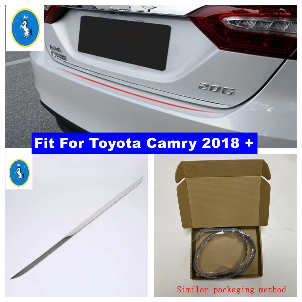 

Rear Trunk Lid Cover Tailgate Trim Door Handle Boot Panel Cover Trim Fit For Toyota Camry 2018 - 2022 Auto Accessories Exterior