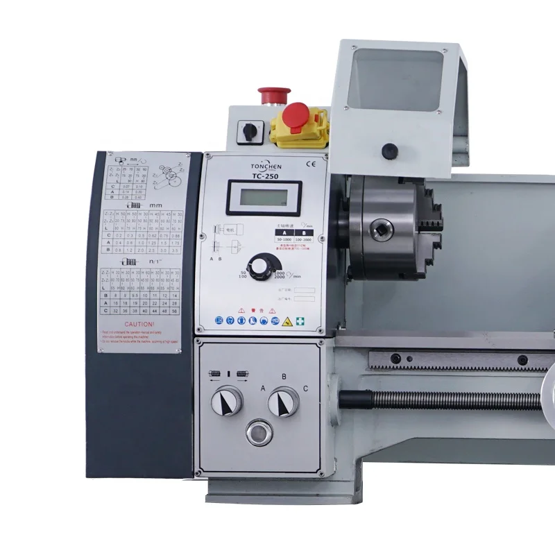 High-Quality Tongchen TC250 Horizontal Micro Instrument Lathe - Multifunctional Woodworking Metal Lathe Small Tool