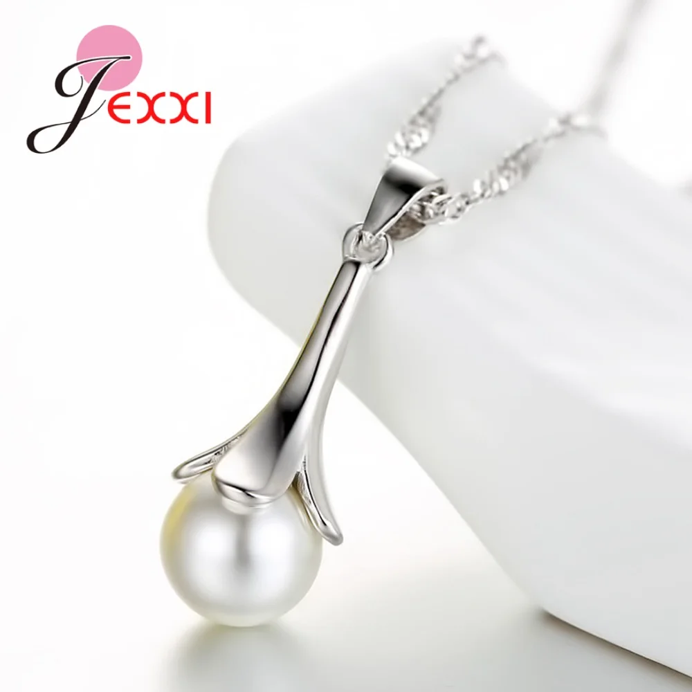 Top Brand 925 Sterling Silver Jewelry Sets Opal Drop Earrings Concise Pendant Necklaces For Women Korean Trend Joyas Lovers Gift view 5