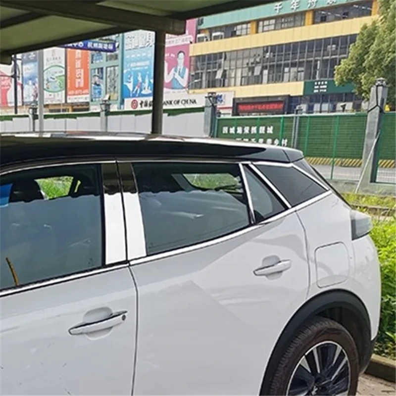 

WELKINRY For Peugeot 2008 P24 2nd Generation 2019-2025 Car Body Door Window Frame Central Middle B Column Pillar Post Cover Trim