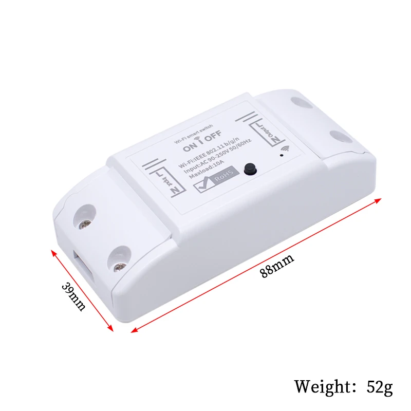 Smart Home House DIY Wifi Wireless Remote Switch Breaker LED Light Controller Module Alexa Google Home Smartlife Tuya APP
