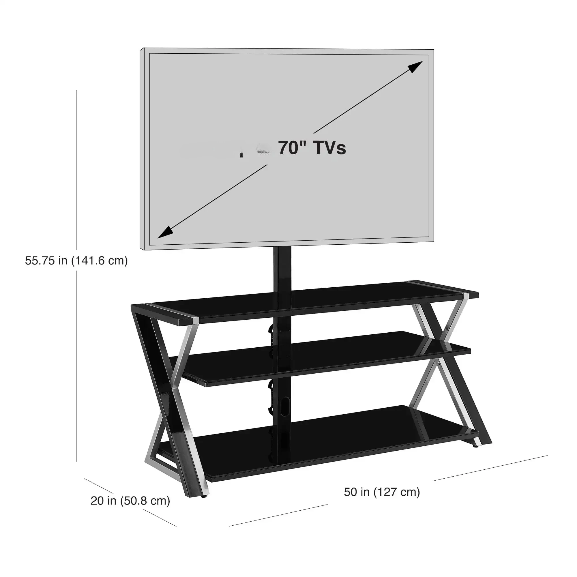 3-in-1 Television Stand for TVs up to 70