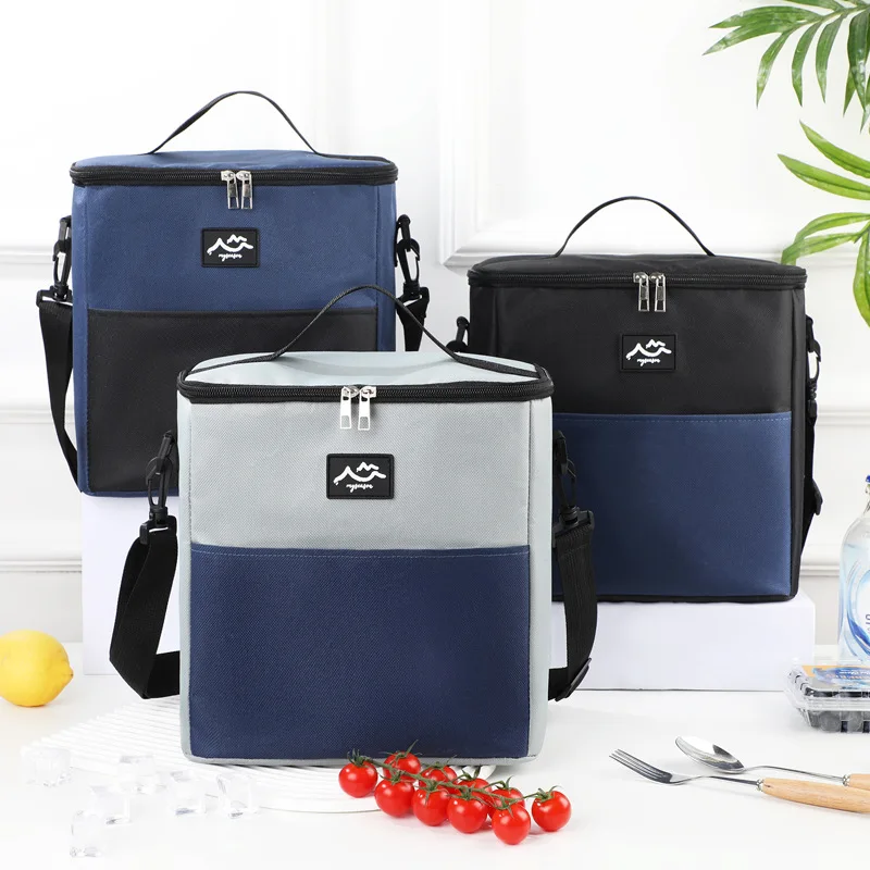 Outdoor Camping Fresh-keeping Thermal Insulated Bag, Portable Large Ice Bag, Lunch Bag for Work School
