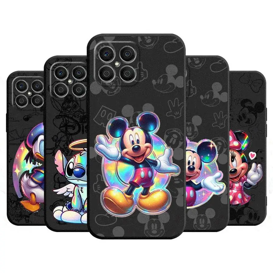 Disney Minnie Mouse Case For Honor X8a X8 90 X9a 8X 70 X9 X6 Magic5 Pro P40 Pro Black Soft Phone Funda