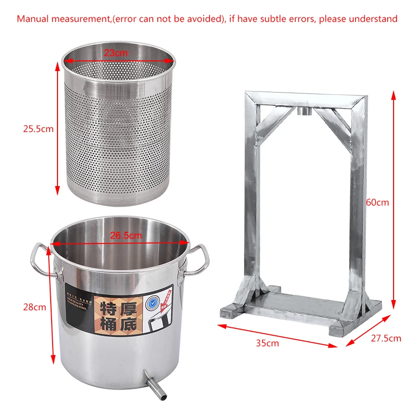 12L Capacity Commercial Fruit Juice Cold Press Juicing Machine 304 Stainless Steel 2T Jack Manual Grape Pulp Juicer Machine