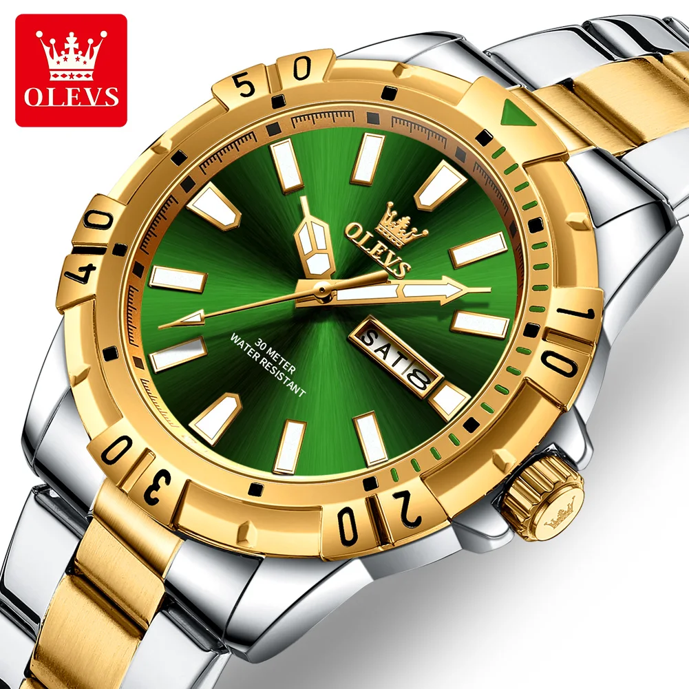 OLEVS TY717 Luxury Fashion Man Watch Original Business Belt Mechanical Watch﻿ Waterproof Week Date Sports Week Watches For Man