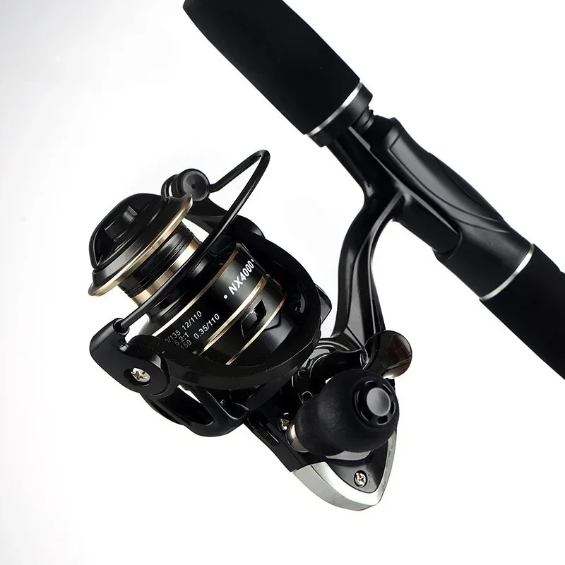 Lightweight Swivel Reel 2000 3000 4000 5000 6000 7000 Coil 5.2:1 Bait Fishing Reel Tackle for Trout, Bass, Barracuda, Pike Perch