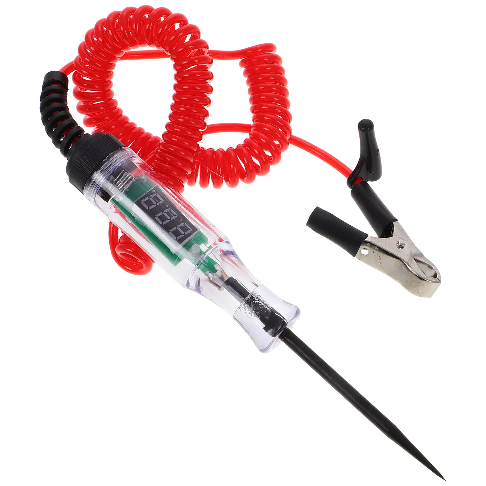 Tester obwodów samochodowych, cyfrowy tester napięcia LED 3-70V, metalowa sonda, tester ciągłości obwodów elektrycznych samochodu.