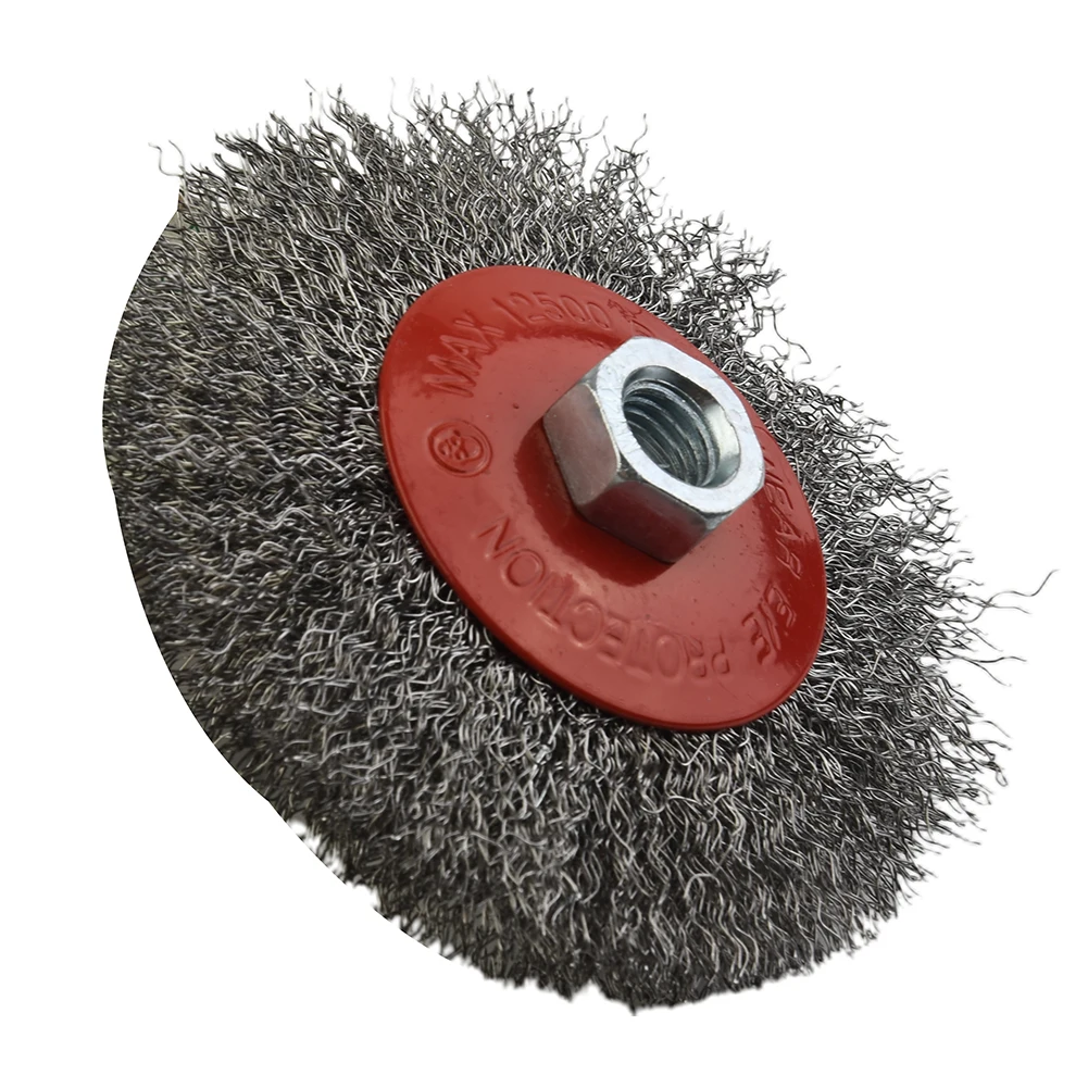 115mm M14Thread Rotary Wire Brush Bevel Wheel Angle Grinder Metal Wire Wheel Brush Rust Removal Polishing Welding Tool