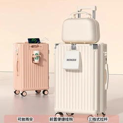 New Luggage Suitcase Trolley Box 20 Inch 24 26 28 Large Capacity Mother and Child Suitcases Travel Password Box Durable Trunk