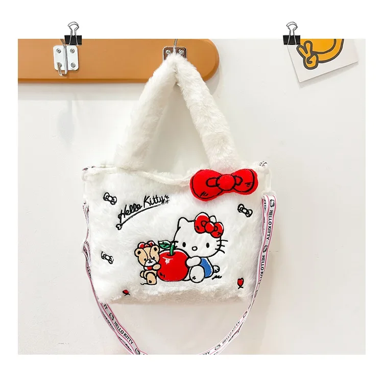 Sanrio กระเป๋าสะพายข้างสำหรับเด็ก, ลายการ์ตูนน่ารักสามารถใส่ของได้เยอะน้ำหนักเบา