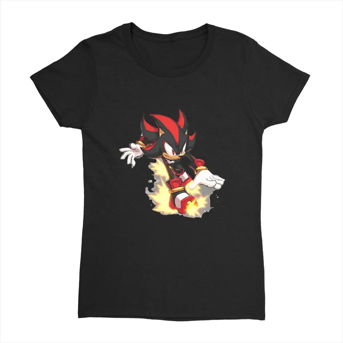 S-Sonic The Hedgehog T-Shirt Shadow the hedgehog Novelty T Shirts Vintage Tops Summer Simple Crew Neck Oversized Top Tees