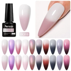 7ml Black Glitter Rubber Base Gel Nail Polish Gradient Color Changing Auroras Thermal Gel Soak Off UV LED Nail Art Varnish