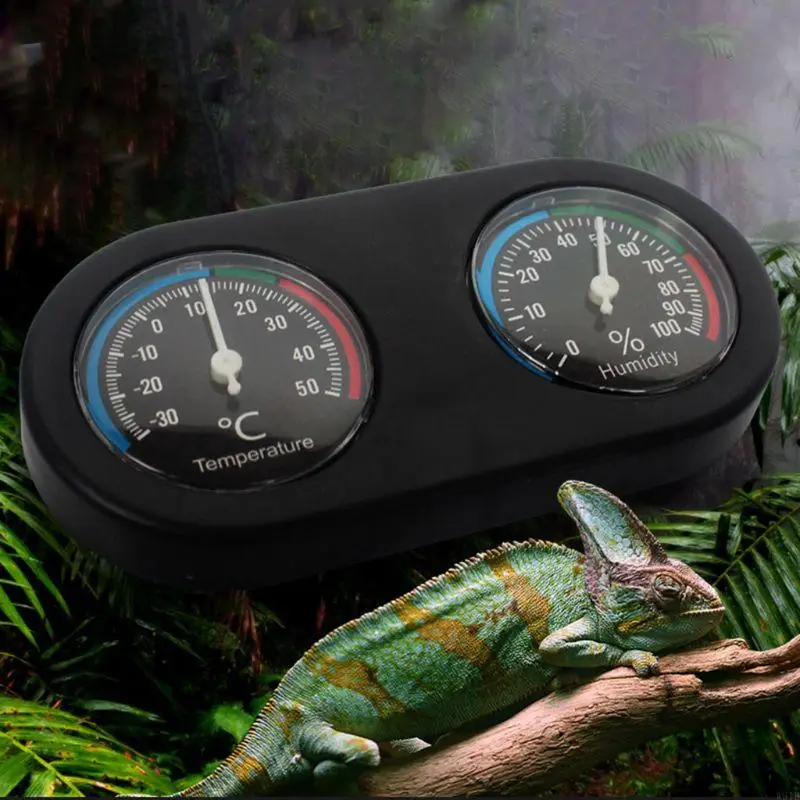 W91B Reptiles Thermometer Terrarium Temperature Humidity Dial Hygrometer