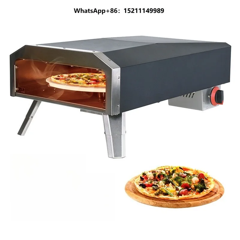 Durable Stainless Steel Automatic Rotating Gas Pizza Oven Outdoor Camping Bread Baking Oven for Backyard Cooking