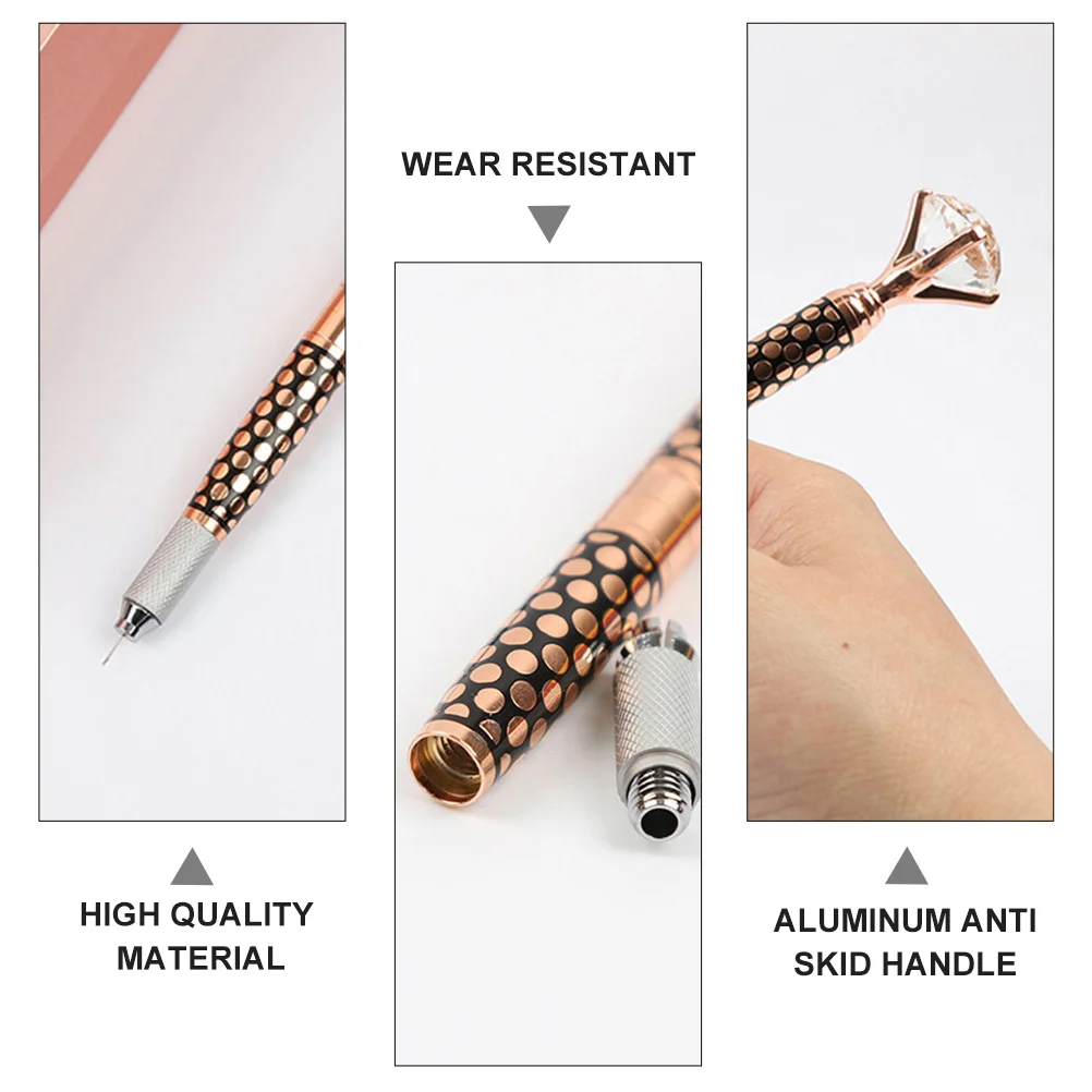 

Embroidered Pen 3 Head Needles Aluminum Alloy Microblading Tool Lightweight Comfortable Grip for All Day Wear Rain Resistant