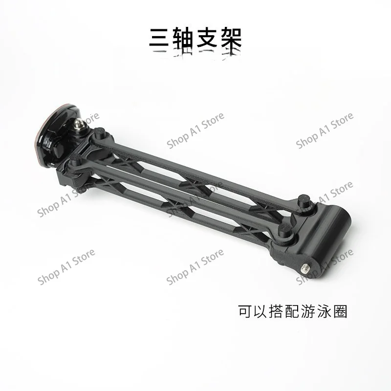 Apply to Sonar Depth Finder Mount with 3-Axis Dual-Rod Arm for Kayak Boat Water Bat Detection Fishing Accessory Support System