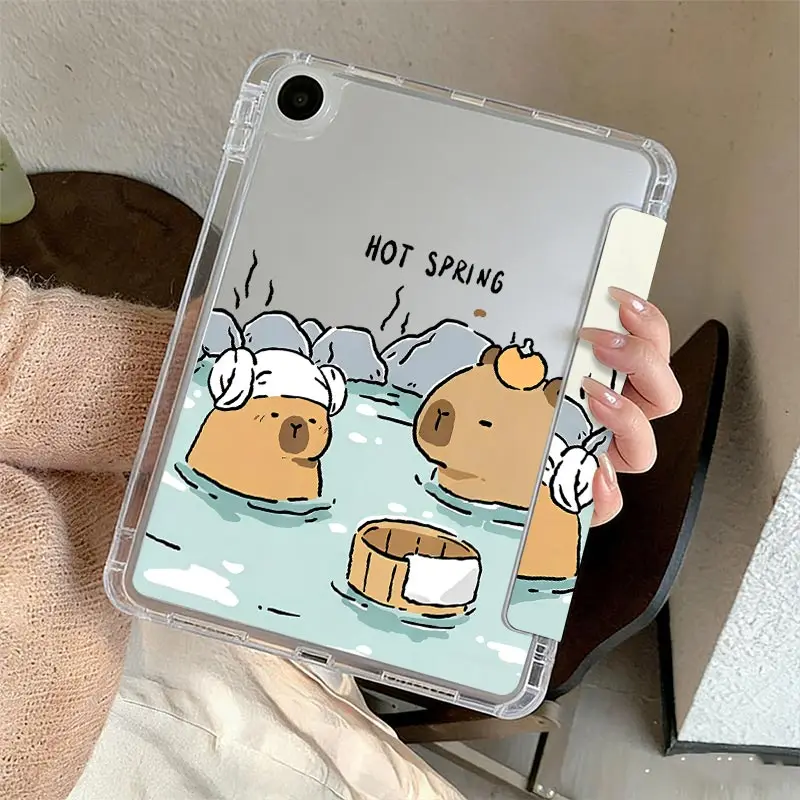 3+Y Fold Crystal Clear Case for Tab S6 Lite 10.4 inch Samsung S10 S9 12.4 inch Tab A9 8.7