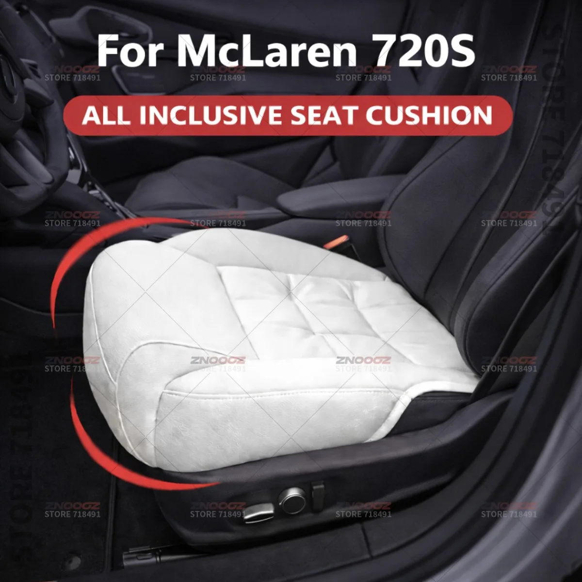 

Car Seat Leg Support Extension Seat Cover Memory Foam Extender Cushion Interior Accessories For McLaren 720S