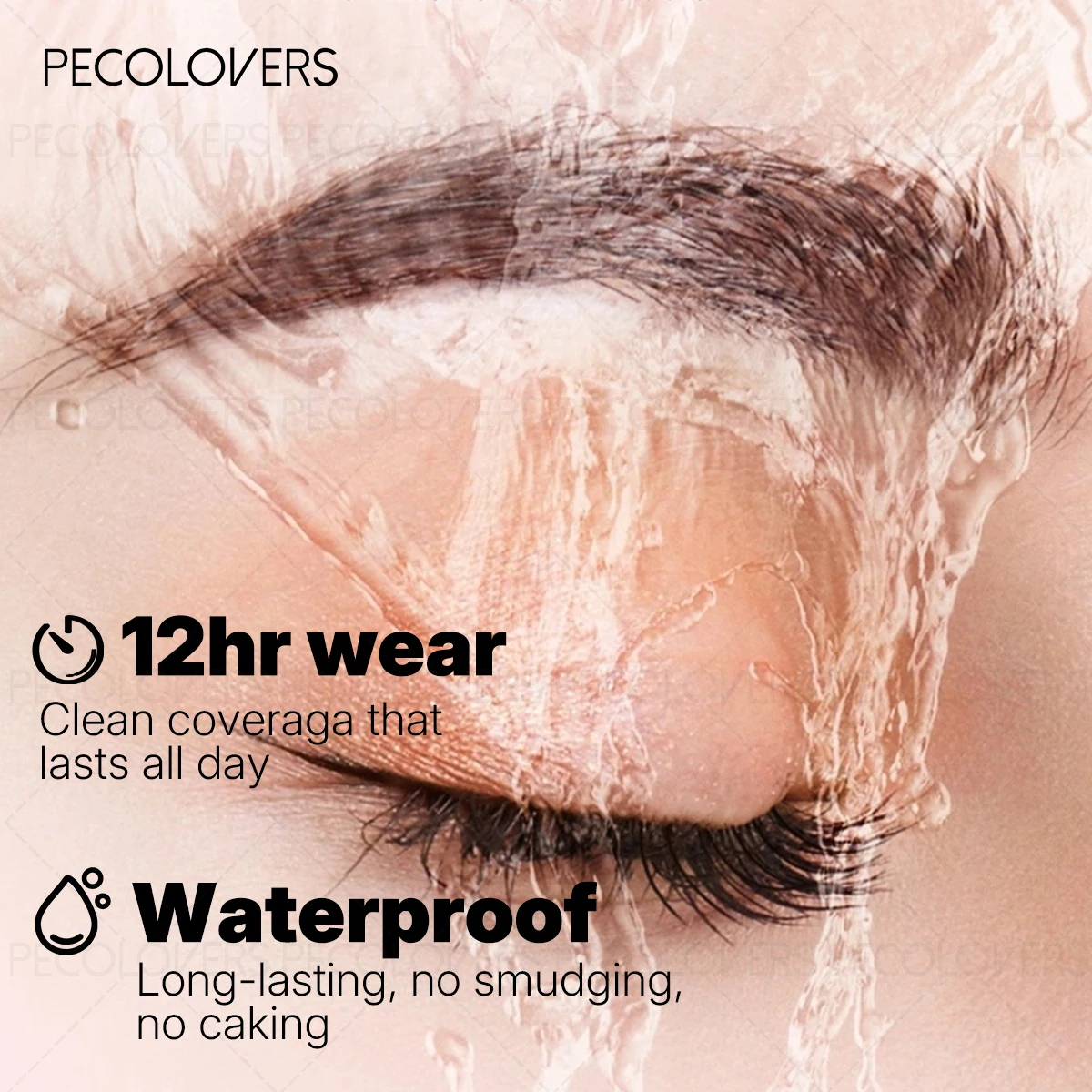 Puder do modelowania brwi odporny na pot, łatwe i naturalne nakładanie, odpowiedni dla wszystkich jasnych beżowych odcieni