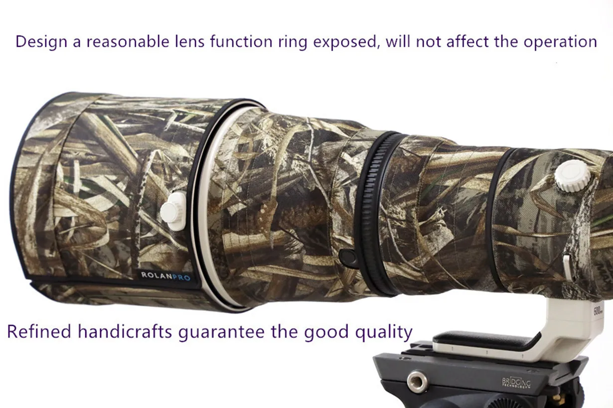 ROLANPRO Waterproof Lens Camouflage Coat Rain Cover For Sony FE 600mm F/4 GM OSS Lens Protective Case Guns Sleeve Clothing