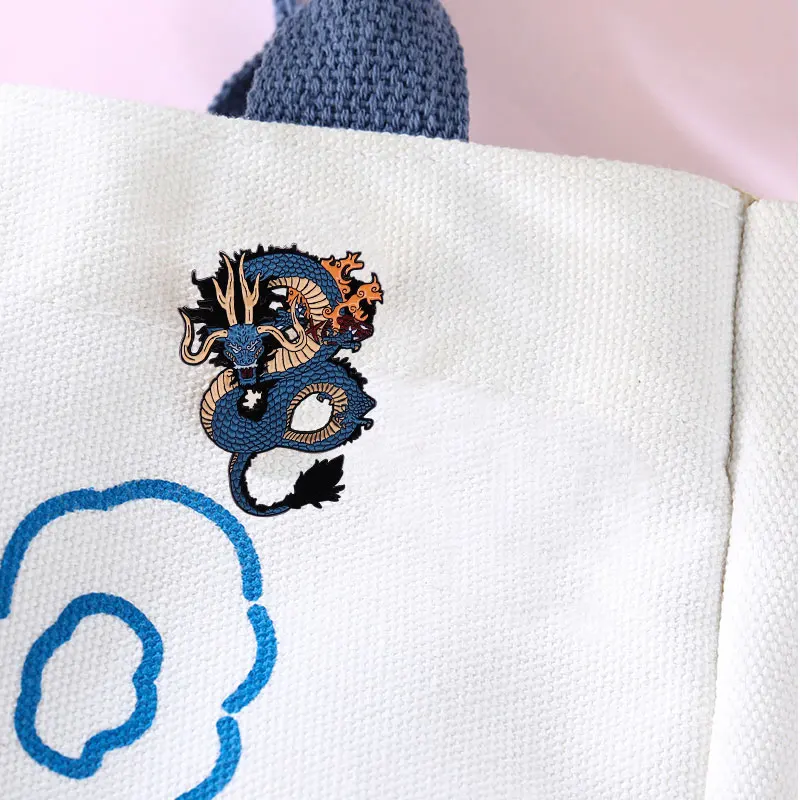 Cool Chinese Dragon Enamel Pin Badge Brooch Gift Backpack Decoration Jewelry