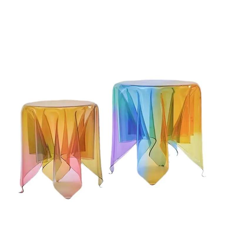

Nordic, acrylic, rainbow, glazed, creative, design, home, magic tablecloth coffee table