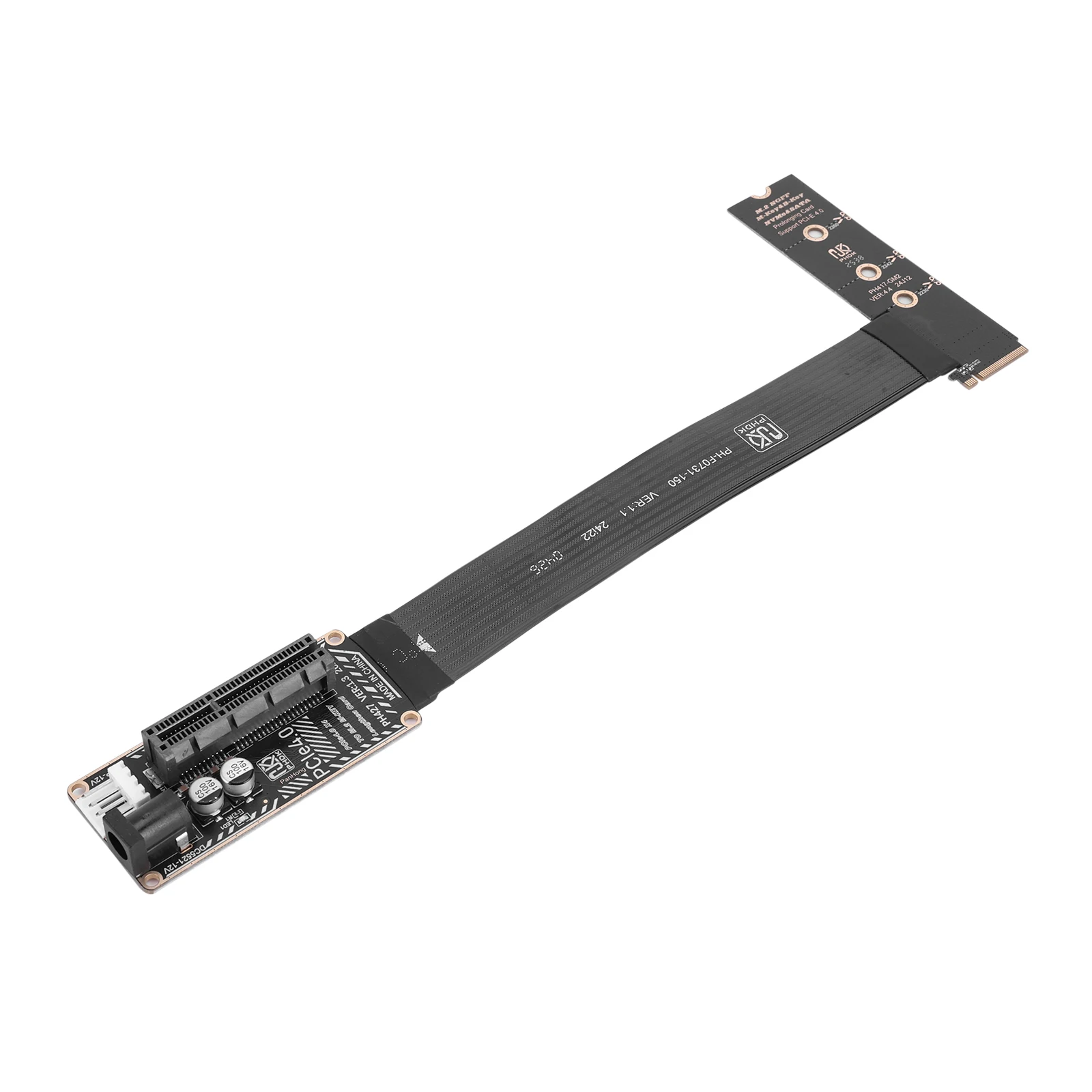 for M.2 NVMe to PCIe 4.0 X4 GPU Riser Cable External Graphics Card Expansion for M-Key Slot Adapter PC