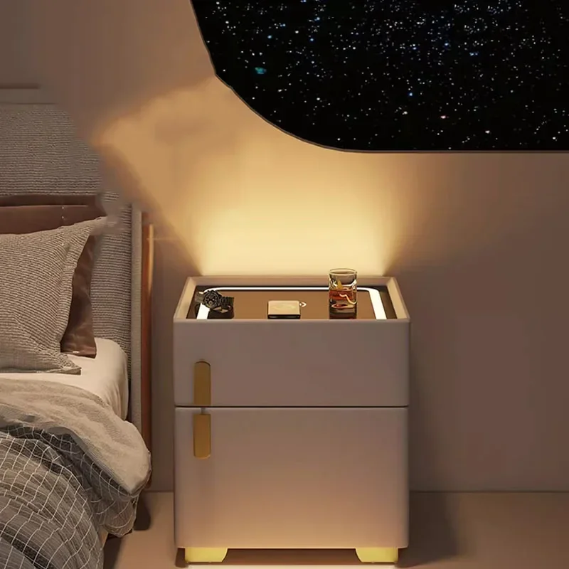 Space Saving Nightstand Smart Nordic Librero Unique Korean Trendy Bedside Table Makeup Cajones De Dormitorio Patio Furniture